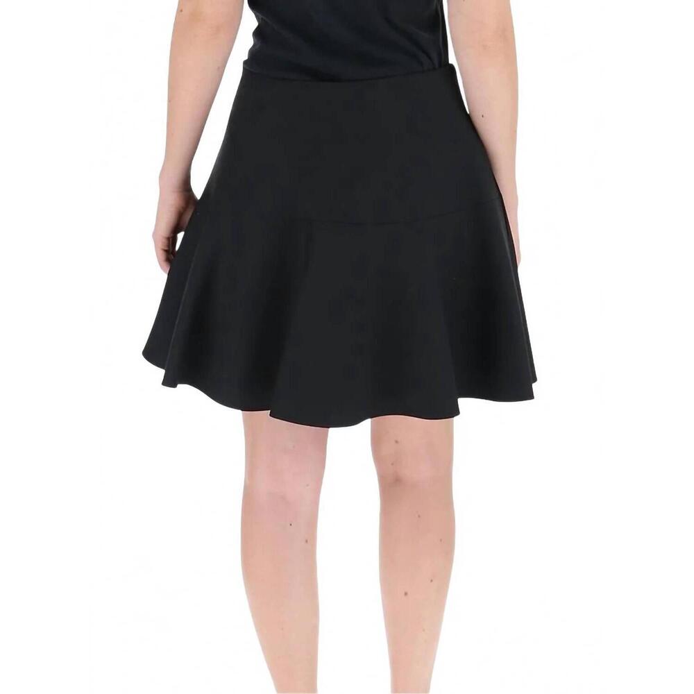 NEW VALENTINO flared mini skirt in black - Picture 2 of 2
